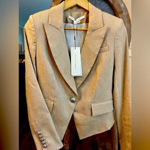 Khaki Melange Hosanna Dickey Jacket by Veronica Beard